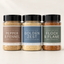The Fire Cooking Rub Set: Pepper & Fennel, Golden Zest and Flock & Flame rubs from Waresley Park Estate